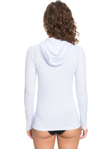 Camiseta de Protección Solar Personalizada de Manga Larga para Mujer, Color Blanco, con Capucha, UPF 50, Transpirable, Ecológica, de Spandex, OEM - Product Image 6