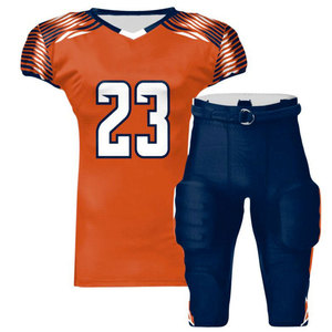 Uniforme de fútbol americano hecho a medida para hombre, nuevo diseño con mangas cortas y características transpirables, uniforme de sublimación - Product Image 2