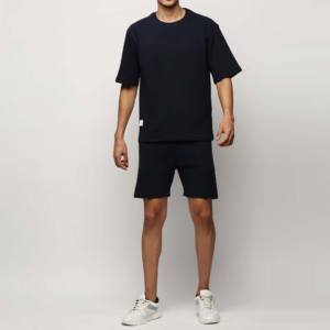 Venta al por mayor de alta calidad de verano personalizado de moda Casual prendas de vestir de los hombres pantalones cortos deportivos ropa deportiva camisa masculina conjunto corto para niños - Product Image 6