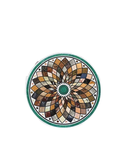 Pietra Dura khảm Inlay bảng Top đa-đá Vòng Bàn cà phê hàng đầu cho đồ nội thất nhà thiết kế hiện đại màu đen đá cẩm thạch - Product Image 3