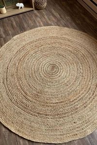 Tapis rond en jonc de mer naturel pour salon et décoration chambre tissé Boho OEM conceptions personnalisées faites à la main au Vietnam - Product Image 3