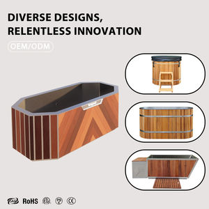 2025 Yeni Tasarım Şık Zarif Kırmızı Sedir Paslanmaz Çelik Soğuk Dalma Küveti Açık/H Kapalı Alan Buz Banyosu İyileşme Terapisi <span class=keywords><strong>Spa</strong></span> İçin - Product Image 6