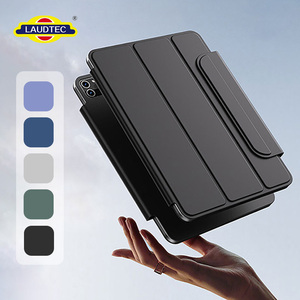 เคสแม่เหล็กแบบพับสามตอนสำหรับ iPad พร้อมฝาปิดหนังสองด้าน ฟังก์ชั่นปลุก/พักอัตโนมัติ ดีไซน์บางเฉียบ ป้องกันอย่างดี - Product Image 6