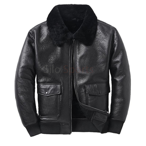 Otoño Invierno Hombres Chaqueta de cuero Mejor calidad Hombres Chaqueta de cuero Transpirable Chaqueta de cuero genuino Hombres - Product Image 1