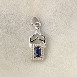 925 Sterling Silver Best Friend Collier Naturel Bleu Saphir Cristal Pierre De Naissance Pendentif À La Mode Enfants Pendentifs Charmes - Product Image 3