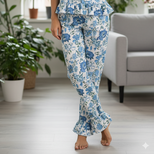 Conjunto de Pijama de Camiseta sin Mangas con Estampado de Bloques de Algodón para Mujer, Ropa de Estar Hecha a Mano, Suave y Transpirable para Verano, Tallas Personalizadas XS-XXXL, OEM/ODM Disponible - Product Image 6