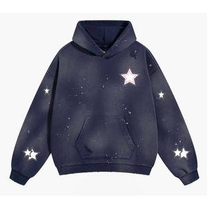 Sudaderas con Diseño Moderno, Estampado Serigrafiado, Estilo Urbano, 100% Algodón, Hombros Caídos, Precio Bajo, Lavado Ácido, Sudaderas con Capucha - Product Image 2