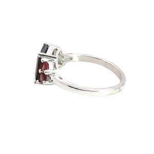 925 Sterling <b>Silver</b> 100% Genuine <b>Garnet</b> Engagement <b>Ring</b> Classic Prong Setting Wholesale Jewelry Supplier Bulk Order Available - Product Image 4
