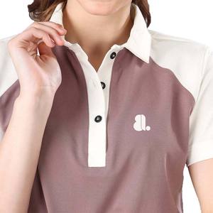 Suéter Informal de Manga Corta Transpirable para Mujer, Estilo Urbano, con Bloques de Color y Logotipo Personalizado Bordado - Product Image 5