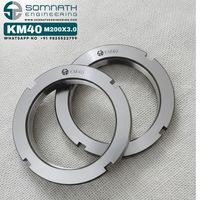 Écrous de blocage KM40 de haute qualité M200x3.0, métriques de précision, entièrement filetés, droite, pour montage sécurisé d'arbres de roulement, en acier inoxydable