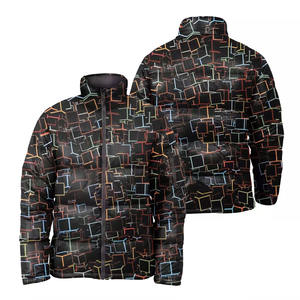 Veste matelassée à capuche de haute qualité pour l'hiver, coupe ajustée, fermeture éclair, unisexe, design imprimé camouflage par sublimation - Product Image 1