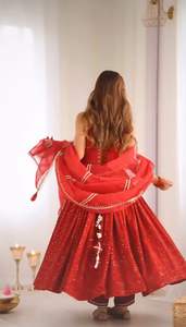 Conjunto Anarkali Premium elegante y elegante con exquisito bordado y silueta fluida para un aspecto real - Product Image 4