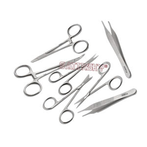 Professional <b>Set</b> of 7 PCS Scissors Forceps Hemostats Needle Holder <b>Driver</b> <b>Set</b> for Training and Medical Procedures High Quality - Product Image 1