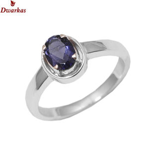 Anillo elegante, sencillo y clásico de plata de ley 925 con piedra preciosa de tanzanita para fiestas de moda, regalo al por mayor, joyería para mujeres y hombres - Product Image 1