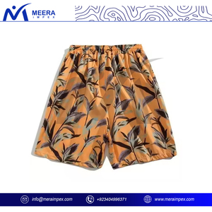 Short de plage pour hommes imprimé par sublimation personnalisé vente en gros OEM motif solide brodé de flamme conception écologique - Product Image 2