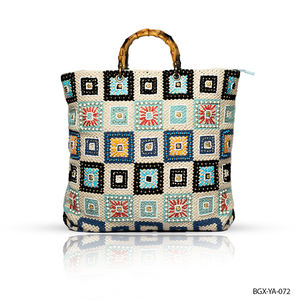 Venta al por mayor personalizado de gran capacidad bordado bolso de mano hecho a mano natural de verano playa bolso de mano disponible a bajo precio - Product Image 1