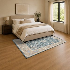 <b>RUGS</b> DEPOT LXDP-0173 Wholesale Grey Silver Traditional Medallion Digital Printed Machine Washable Chenille Area <b>Rug</b> <b>Non</b> <b>Slip</b> - Product Image 3