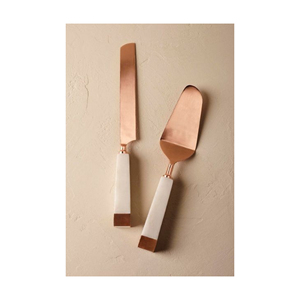 Ensemble de 2 serveurs à gâteau en acier inoxydable et laiton les plus vendus avec nickelé pour hôtel et fête d'anniversaire à bas prix - Product Image 2