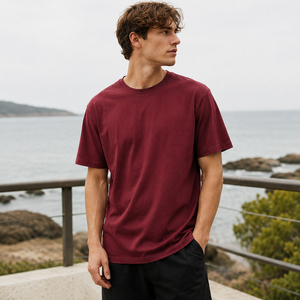 T-Shirt Personalizzata con Stampa 3D in Rilievo, 230GSM Cotone, Oversize con Spalle Scese, Collo Tondo, Stile Streetwear per <span class=keywords><strong>Uomo</strong></span> con Logo in Rilievo - Product Image 6
