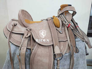 Selle occidentale anglaise de haute qualité Équipement de course de chevaux de divertissement haut de gamme en cuir indien de qualité - Product Image 5