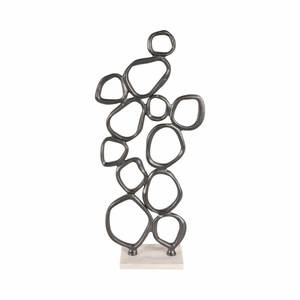 Design antique décoration de la maison métal abstrait noir enduit Sculpture artisanat parfait avec base de couleur naturelle inde 2025 - Product Image 6