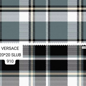 Tissu à carreaux en dobby slub de haute qualité pour la fabrication de vêtements à un prix abordable - Product Image 1