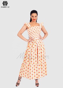 ชุดแม็กซี่เดรสพิมพ์ลายสี่เหลี่ยมขนมเปียกปูน, เดรสแม็กซี่เป็นชั้นๆมี MD308อเนกประสงค์และสามารถเปลี่ยนชุดได้อย่างง่ายดาย - Product Image 2