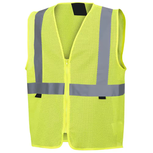 Chaleco DE SEGURIDAD térmico transpirable reflectante naranja fluorescente MOQ bajo ropa de trabajo de malla de alta visibilidad con bolsillos delanteros Unisex - Product Image 1