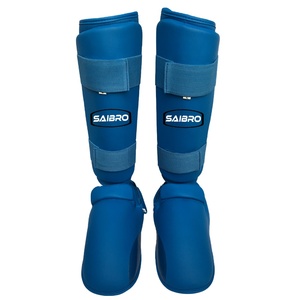 Vente chaude Logo Personnalisé Karaté Protège-tibias Protège-pieds en cuir synthétique pour l'entraînement d'arts martiaux pour la boxe - Product Image 1