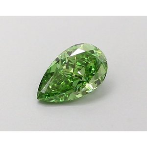 Diamante Cultivado en Laboratorio, Corte Pera, 0.31ct, VS1, Verde Intenso Fantasía - Product Image 1