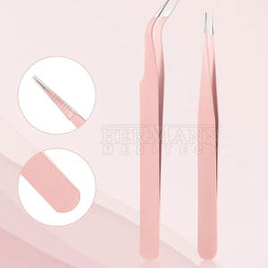 Pince à épiler droite de luxe, haute qualité, durable, en acier inoxydable, outil de précision pour salon, utilisation personnelle pour les extensions de cils - Product Image 4