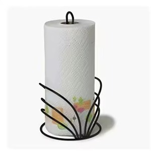 Porte-serviettes en rouleau de papier de soie en métal or rose pour la cuisine - Product Image 2