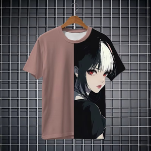 Moda Anime personajes gráficos camisetas verano moda Streetwear 3D impreso cuello redondo camisetas sueltas transpirables Harajuku camisetas - Product Image 3