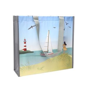 กระเป๋าผ้า PP เคลือบ BOPP พิมพ์ลายตามสั่ง กระเป๋าหิ้วสำหรับโปรโมชั่น กระเป๋าช้อปปิ้งนำกลับมาใช้ใหม่ ผลิตโดยตรงจากเวียดนาม ขายส่ง - Product Image 3