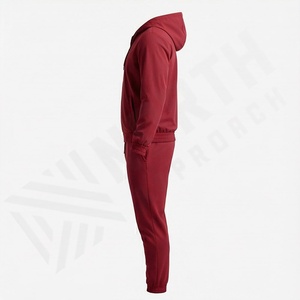 Men Winter Lightweight Customized Color <b>Zip</b> <b>Hooded</b> Tracksuit Athletic Jogger Set Full Jacket Regular Fit Performance Sportswear - Product Image 3