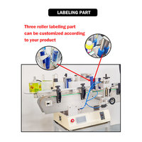 Étiqueteuse de positionnement de bureau, machine d'étiquetage automatique de rouleaux pour bouteilles rondes, pour boîtes de conserve