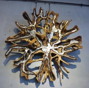 Décoration murale contemporaine en racine de teck pour la maison, l'appartement, la villa, pour Diwali, Ramadan, anniversaire, retraite, diplôme - Product Image 1