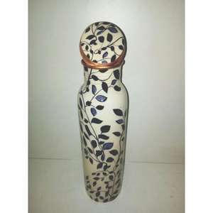 Botella de Agua Artesanal de Cobre, Accesorios para Bebidas, Botellas de Alta Calidad, Herméticas, Ecológicas, Doradas, Saludables, Botella Personalizada para Regalo - Product Image 5