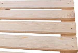 Paleta de luz natural 120 x 60 x 13 cm (L x P x A) – Estilo natural/shabby chic/vintage/construcción de muebles – Estante de paleta – Construcción de cama - Product Image 4