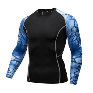 2025 Full Print Design Adulte Mâle Compression Rash Guard Shirt pour Gym Fitness MMA Running - Product Image 1