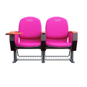 EVO3301B工厂销售便宜的带写字板的折叠教堂椅，用于剧院礼堂家具联锁教堂椅