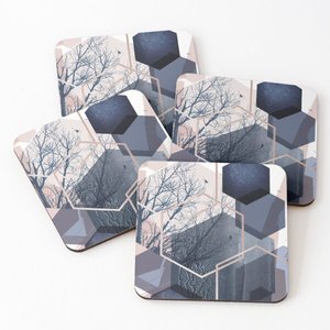 Dessous de verre antidérapant en bois d'acacia mince de découpe au laser imprimé tampon antidérapant le plus vendu taille de forme personnalisée à SCI pour la décoration de table - Product Image 5