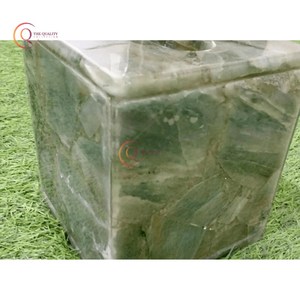 Caja de soporte de papel tisú de mármol polvoriento para comedor, cocina, dormitorio, tocadores y accesorios de decoración del hogar de la India - Product Image 2