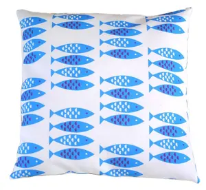 Car Seat Cushion Football Club Design Home Decorative Pillow Covers Room Decors Newlyn Fish cushion cover Blue