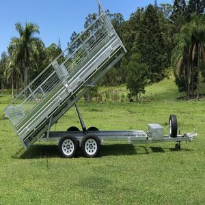 Remolque volquete agrícola amigable con el tractor, contenedor de frutas para huerto, componente de eje central, descarga automática, remolques agrícolas usados nuevos - Product Image 1