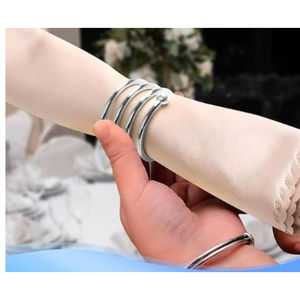 Design de luxe argenterie anneau de serviette porte-mouchoirs pour manger anniversaire fêtes d'anniversaire décoration de Table pince à serviette - Product Image 6