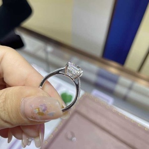 Paston gioielli di lusso 5ct radiante ghiacciato taglio schiacciato DE VVS1 Moissanite diamante in argento Sterling fidanzamento anello di nozze regali