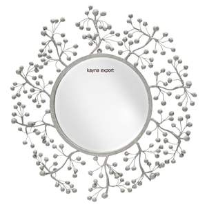 Miroir décoratif d'intérieur de luxe décoratif de fantaisie de conception de feuille d'or en métal pour la maison miroir mural décoratif décor de salon - Product Image 3