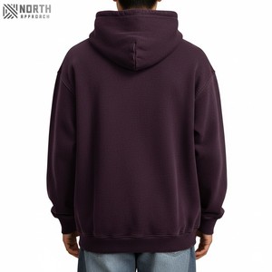 Sweat-shirt à capuche pour homme en polaire polyester/coton délavé à l'acide, 180 g/m², respirant, séchage rapide, avec poche, lourd, personnalisable - Product Image 2