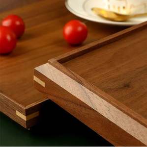 Nueva llegada Bandeja de madera de diseño Bandeja de servicio de forma rectangular con calidad superior para proveedores de restaurantes de hoteles - Product Image 5